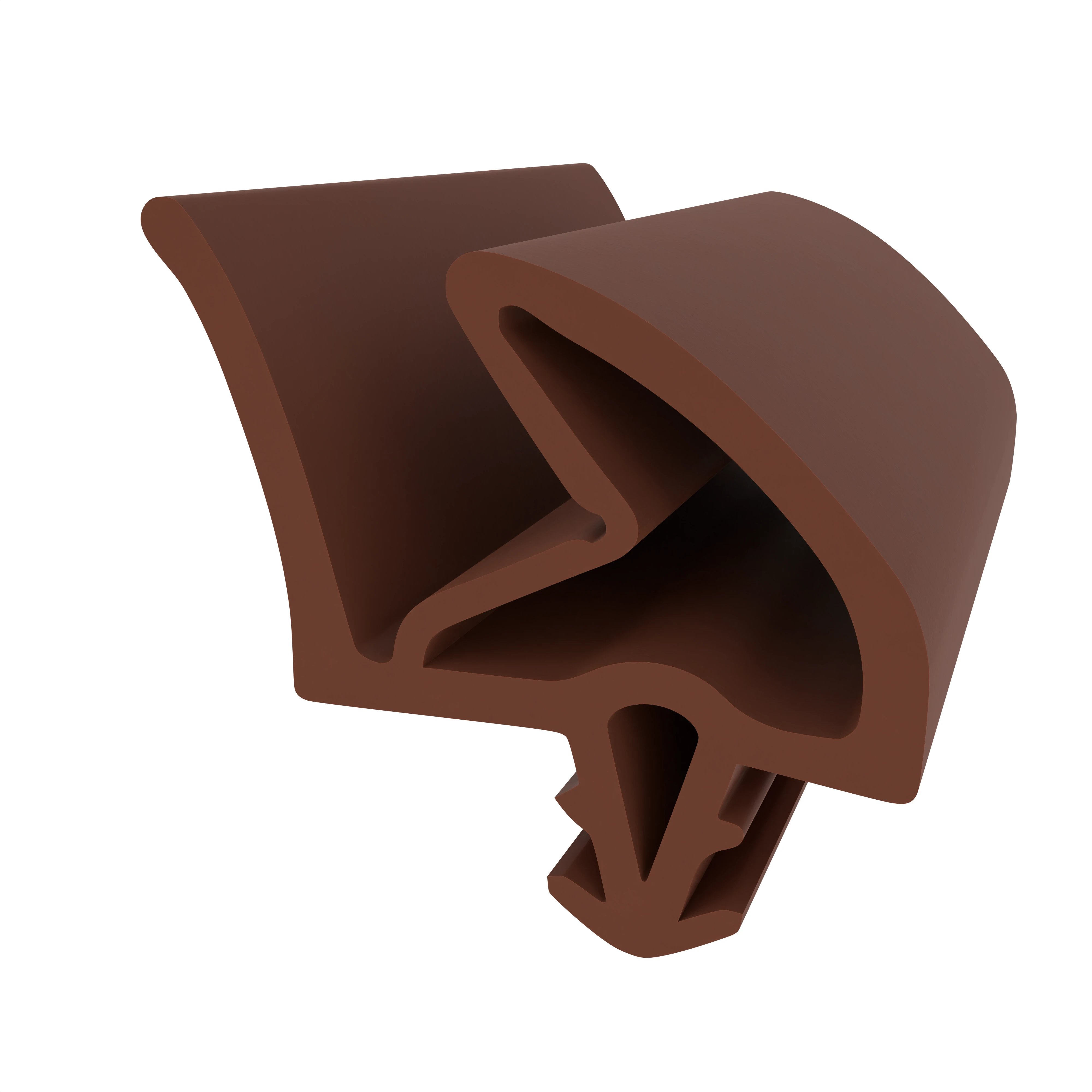 Türrahmen Dichtung - Holzzargendichtung für Haustüren | 15 mm Falzbreite | Farbe: braun