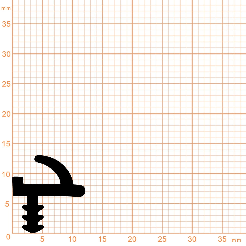 Türrahmen Dichtung - Holzzargendichtung für Haustüren | 12 mm Falzbreite | Farbe: weiß