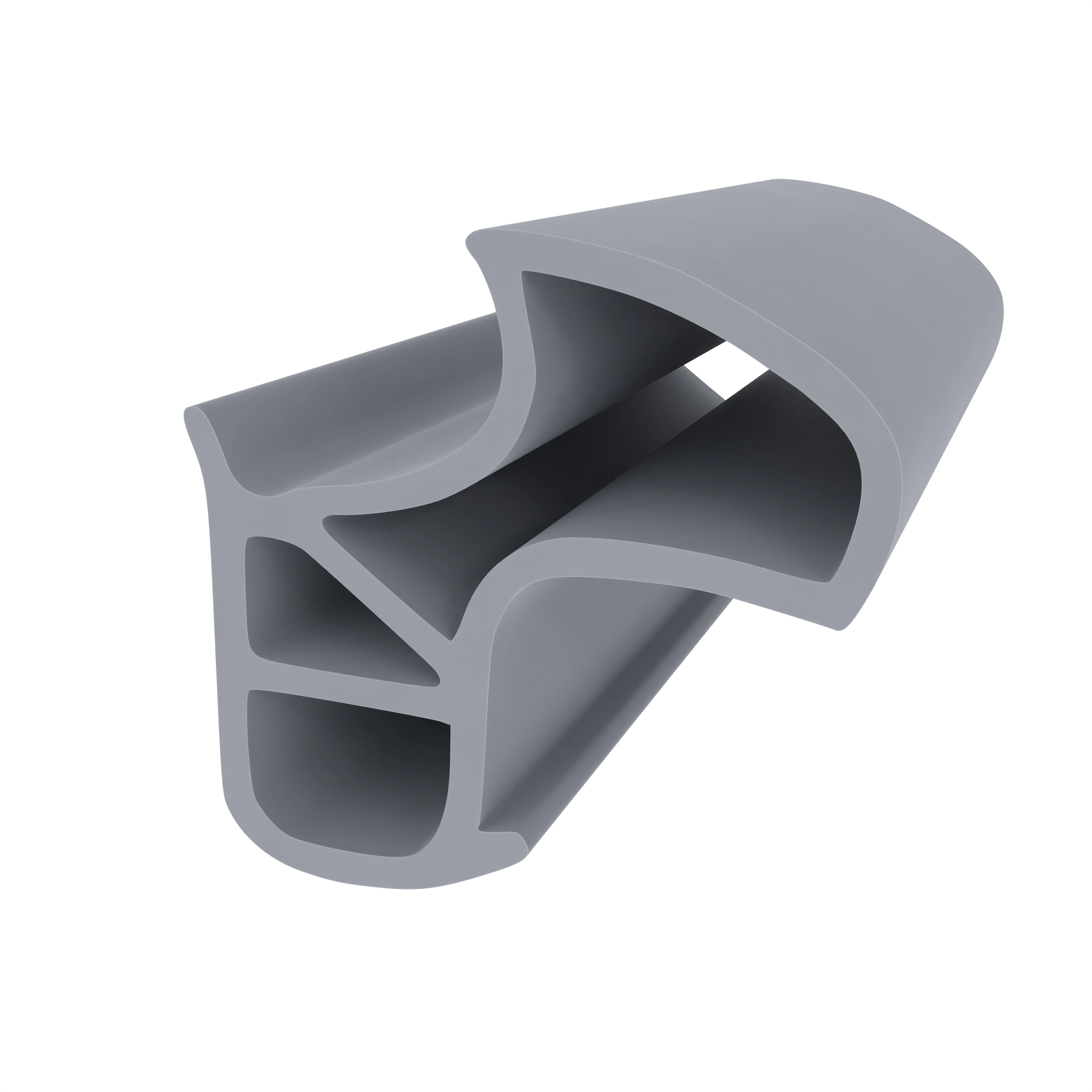 Türrahmen Dichtung - Stahlzargendichtung für Stahlzargen | 24 mm Breite | Farbe: grau
