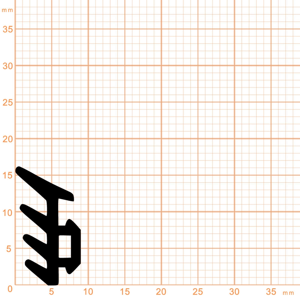 Verglasungsdichtungen - Verglasungsdichtung für Fenster | 9 mm Breite | Farbe: schwarz