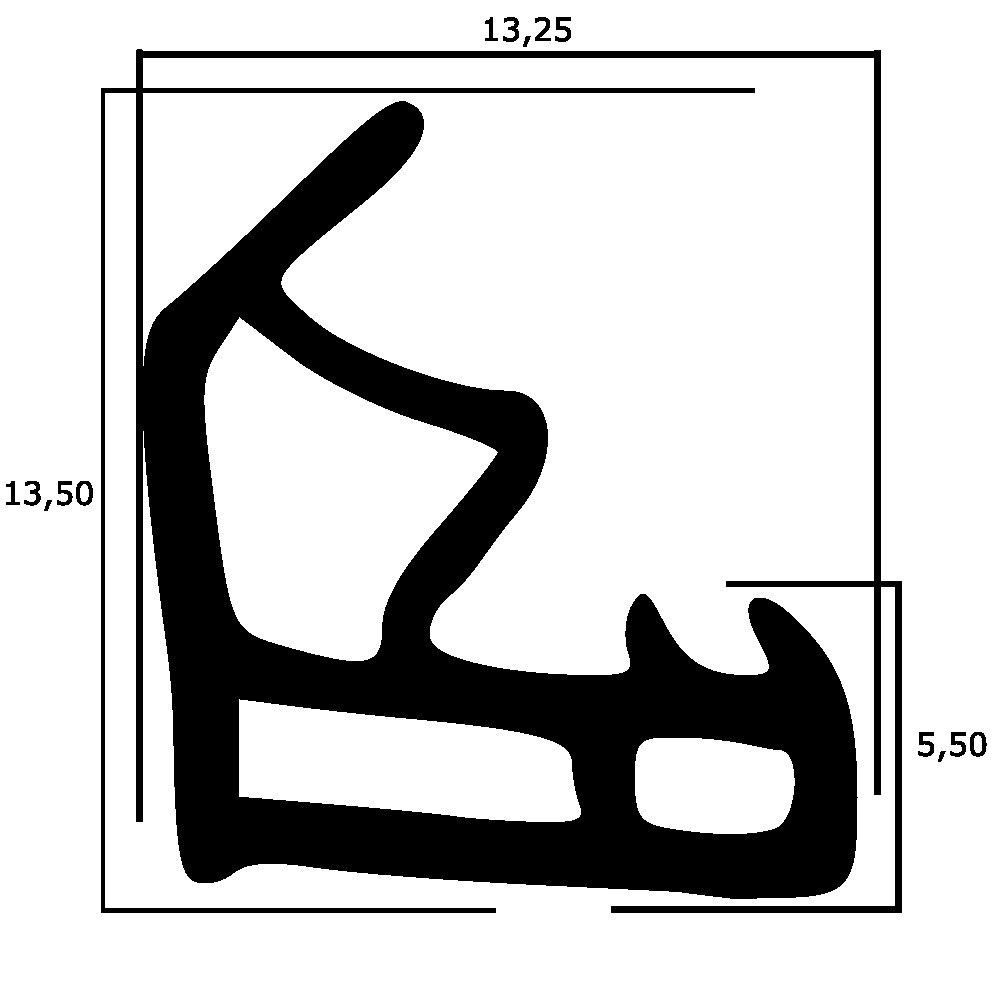 Stahlzargendichtung für Stahltüren | 24 mm Höhe | Farbe: weiß