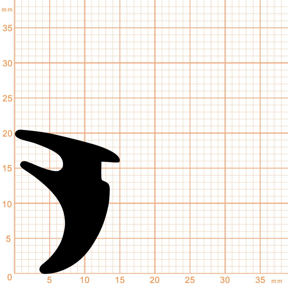 Verglasungsdichtungen - Verglasungsdichtung für Fenster | 15 mm Breite | Farbe: schwarz