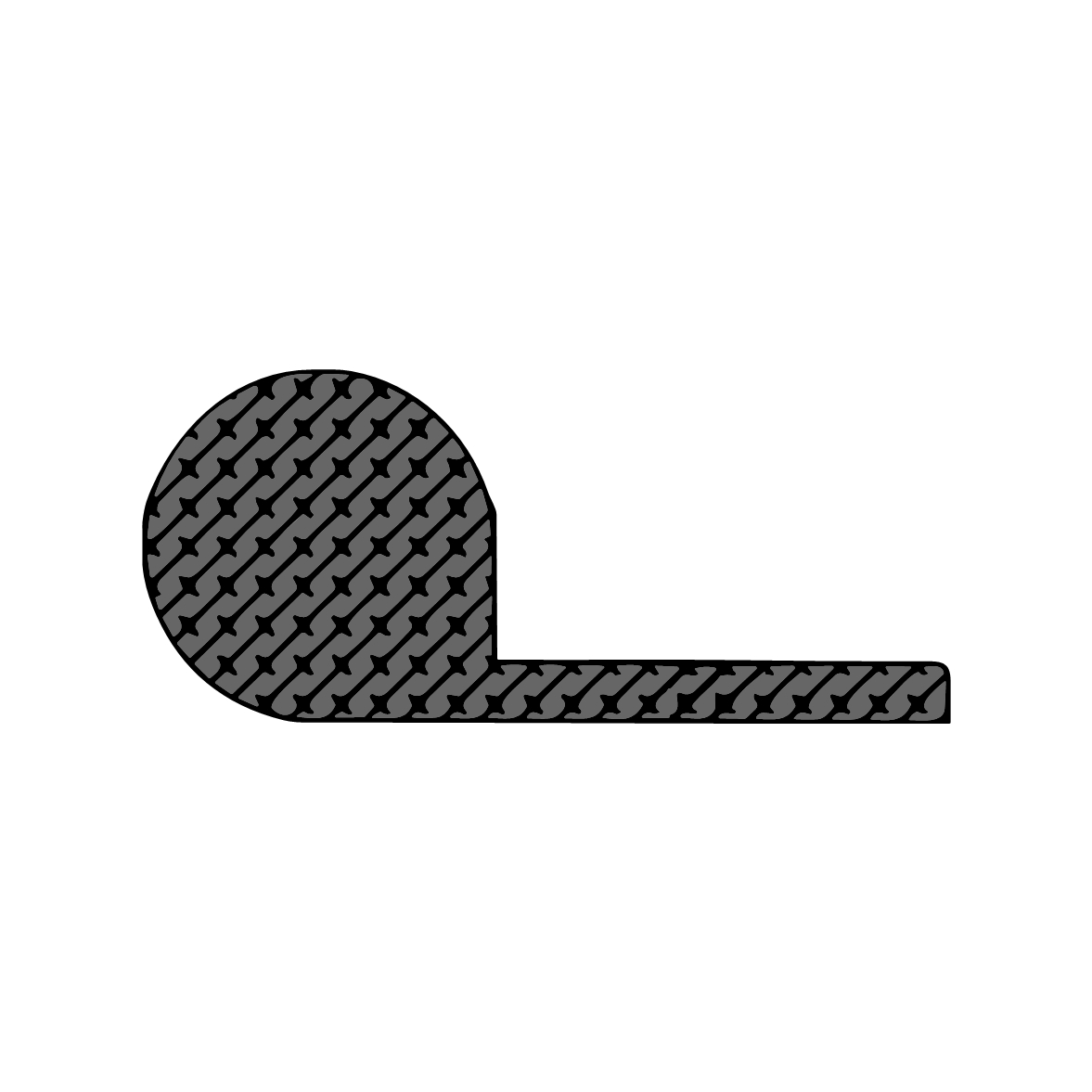 Voll- und Moosgummi-Profile - Kühlschrankdichtung Meterware | Höhe: 14 mm | Farbe: grau