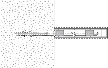 Tablarträger mit Holzgewinde | Durchmesser: 12,2 mm | Tablardicke: = 19 mm