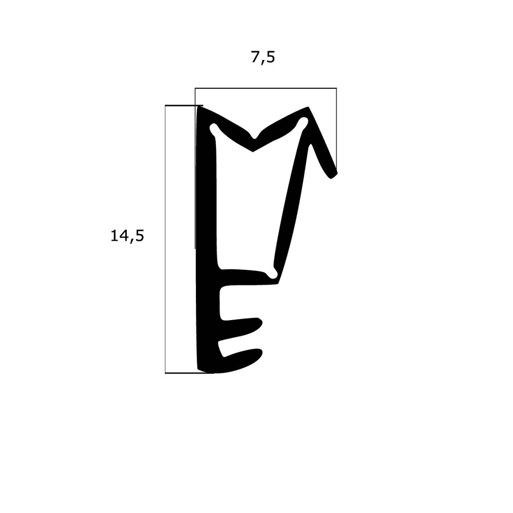 Überschlagdichtungen - Überschlagdichtung für Holzfenster | Höhe: 14,5 mm | Farbe: weiß
