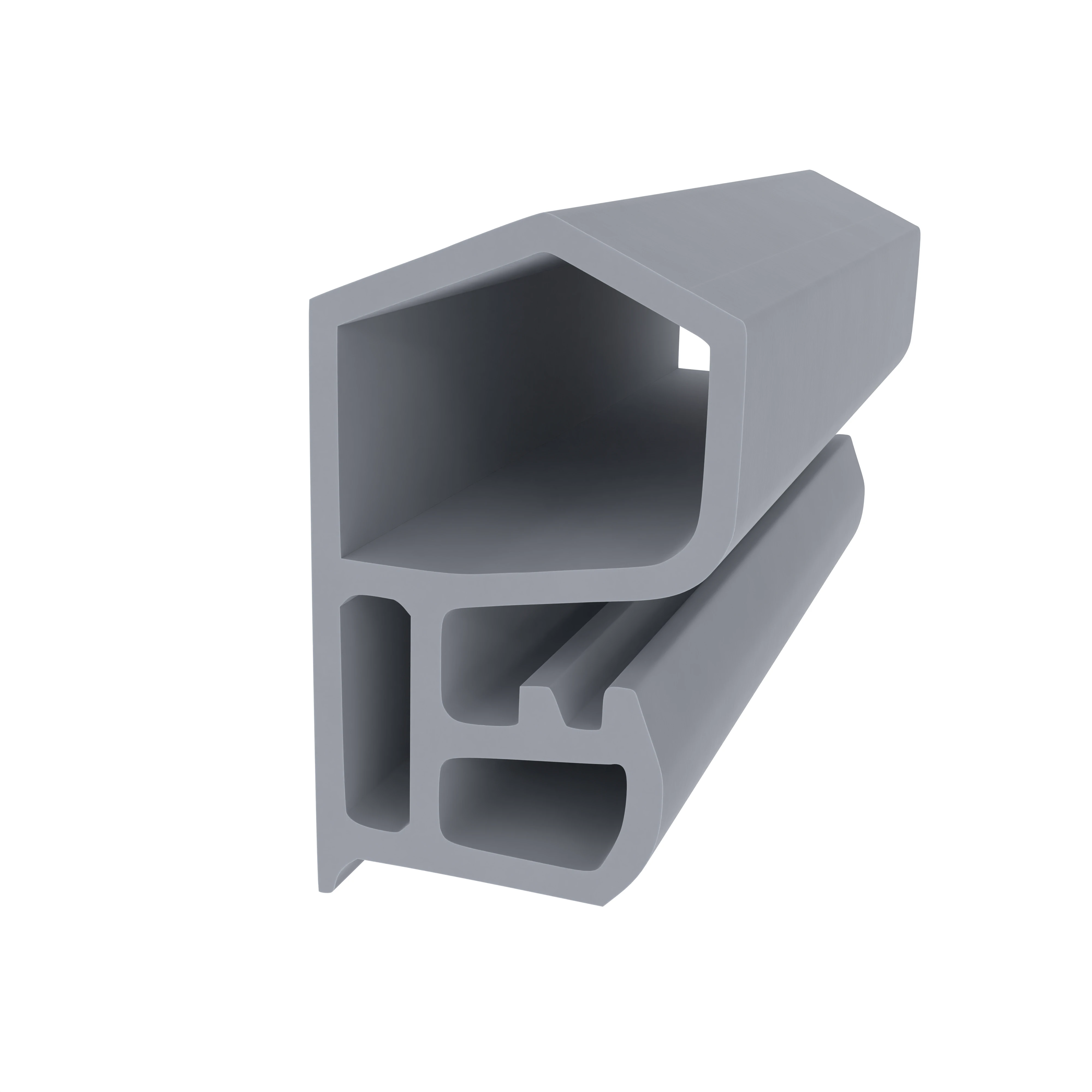 Türrahmen Dichtung - Stahlzargendichtung für Metallzargen | 15,5 mm Höhe | Farbe: grau