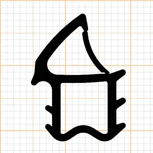 Türrahmen Dichtung - Stahlzargendichtung mit Ausreißsteg| 14 mm Breite | Farbe: grau