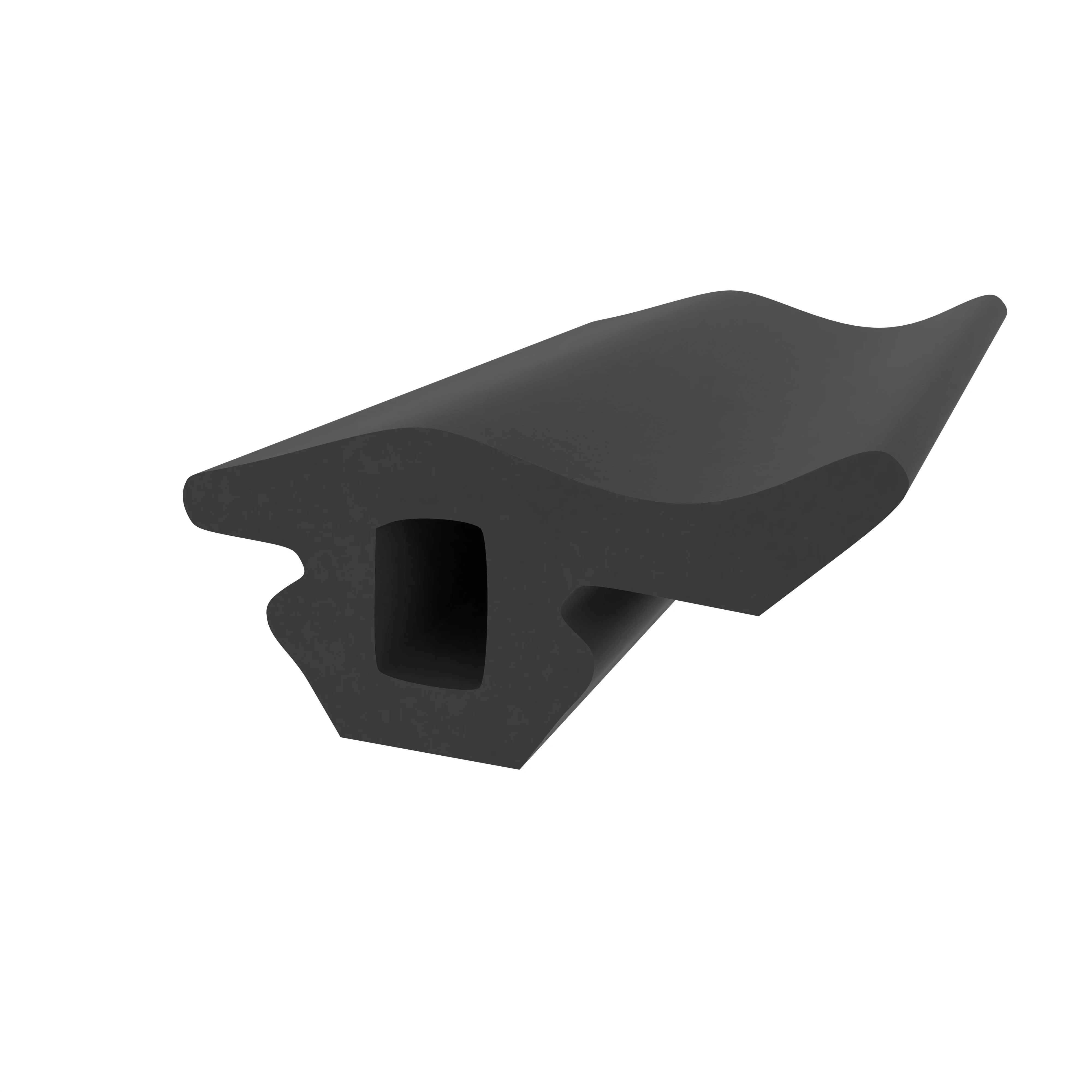 Türrahmen Dichtung - Anschlagdichtung für Fenstern mit seitlichem Anschlag | 6 mm Breite | Farbe: schwarz