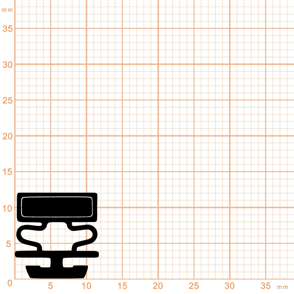 Kühlschrankdichtungen - Kühlschrankdichtungsrahmen | Höhe: 12 mm | Farbe: weiß