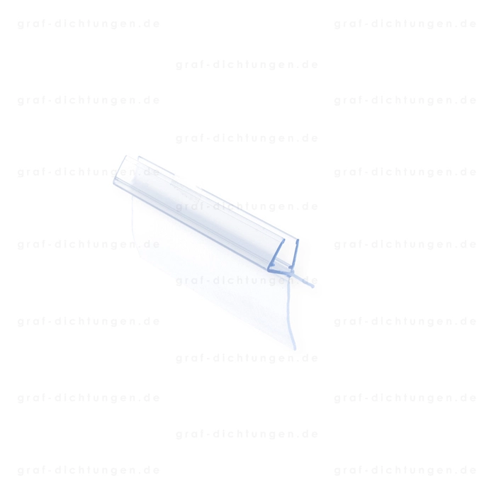 Waagrecht - Duschdichtung mit 135° Lippe | Glasstärke: 6 – 8 mm | Farbe: transparent