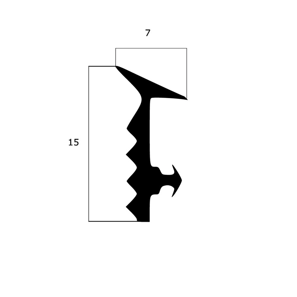Verglasungsdichtungen - Verglasungsdichtung für Fenster | 7 mm Breite | Farbe: schwarz