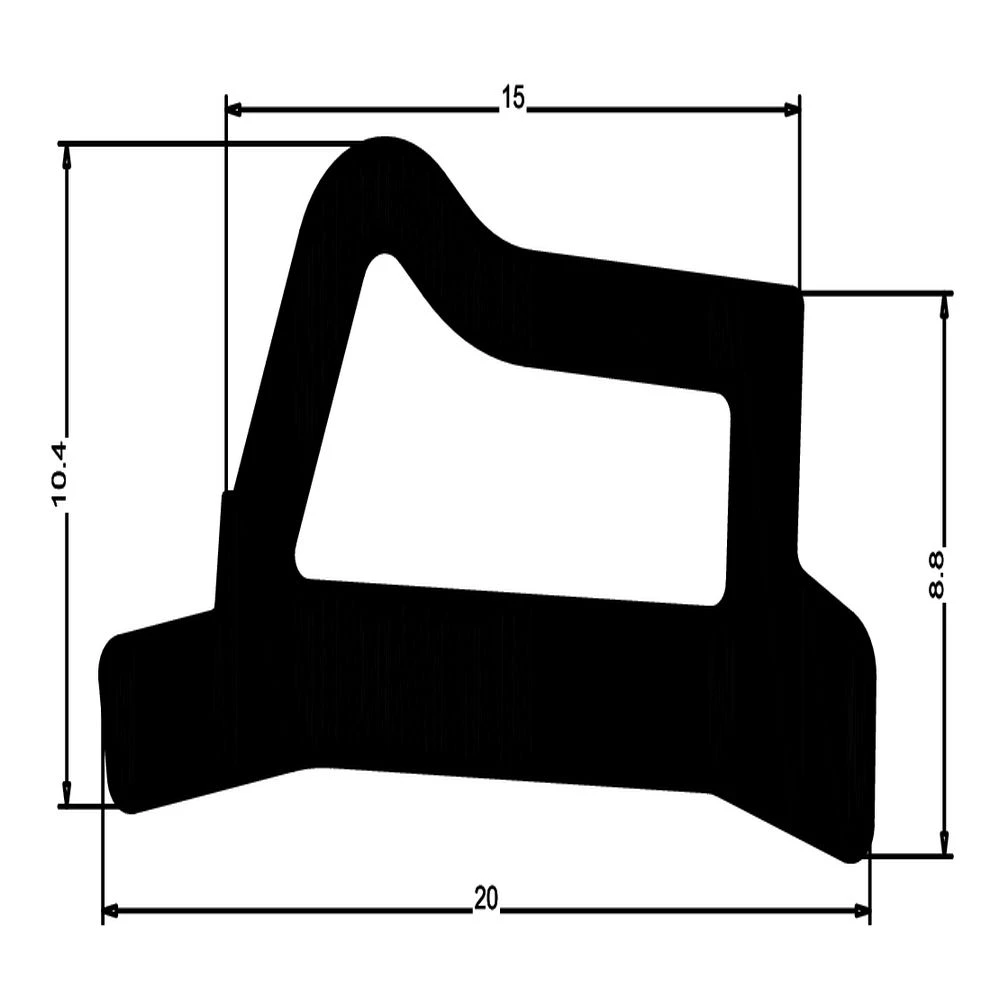 Stahlzargendichtung für Metallzargen | 11 mm Höhe | Farbe: grau