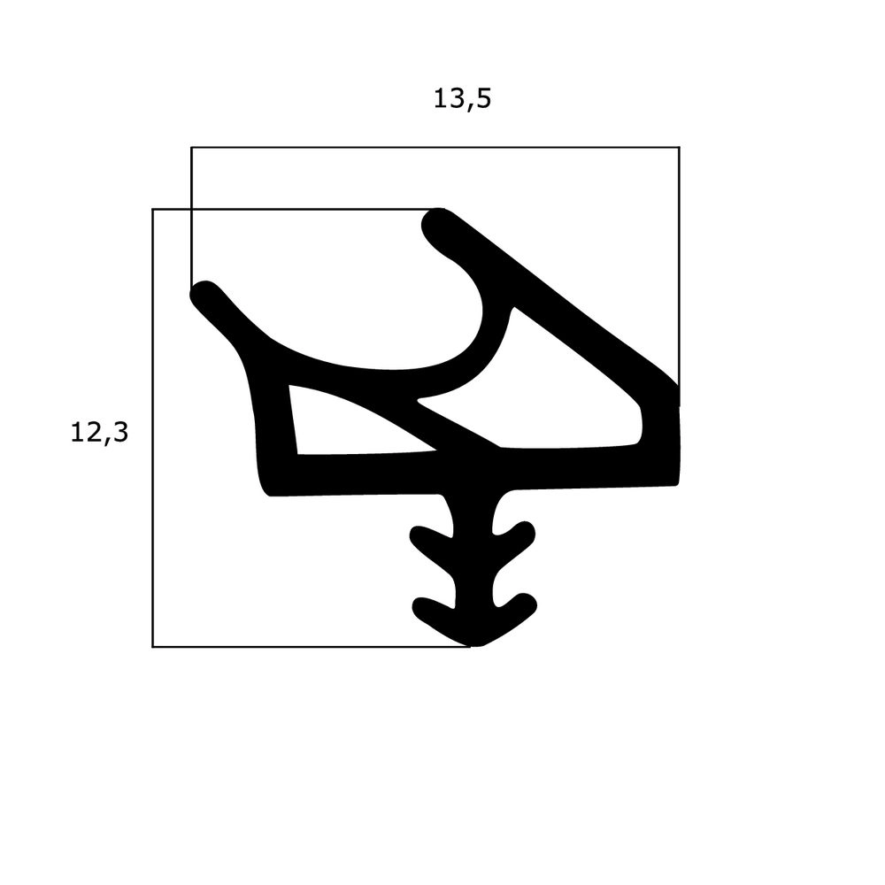 Türrahmen Dichtung - Holzzargendichtung für Zimmertüren | 12 mm Falzbreite | Farbe: weiß