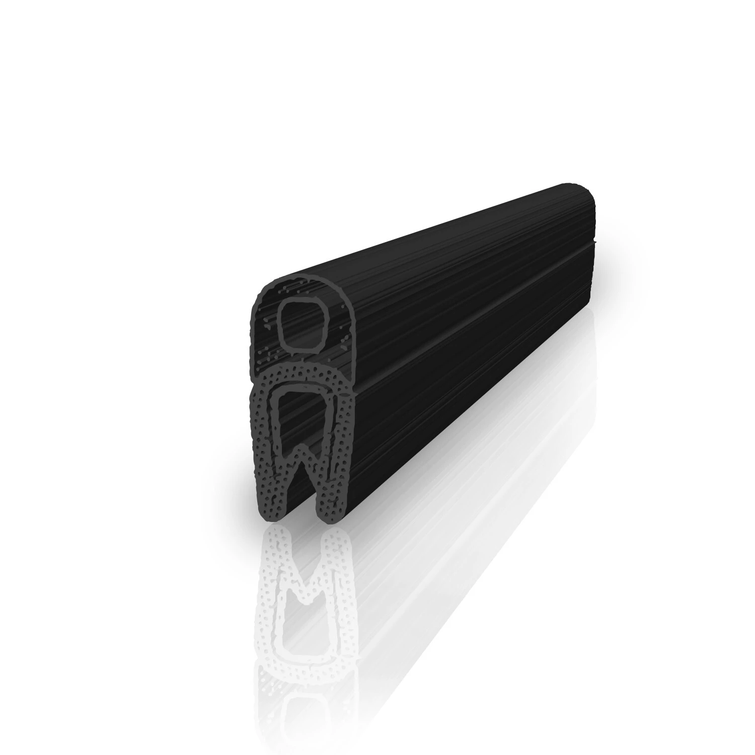 Kantenschutz Dichtprofile - Kantenschutzprofil | Klemmbereich 1 - 2 mm | Farbe: schwarz