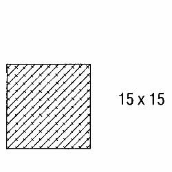 Moosgummidichtung vierkant | 15 mm Höhe | Farbe: grau