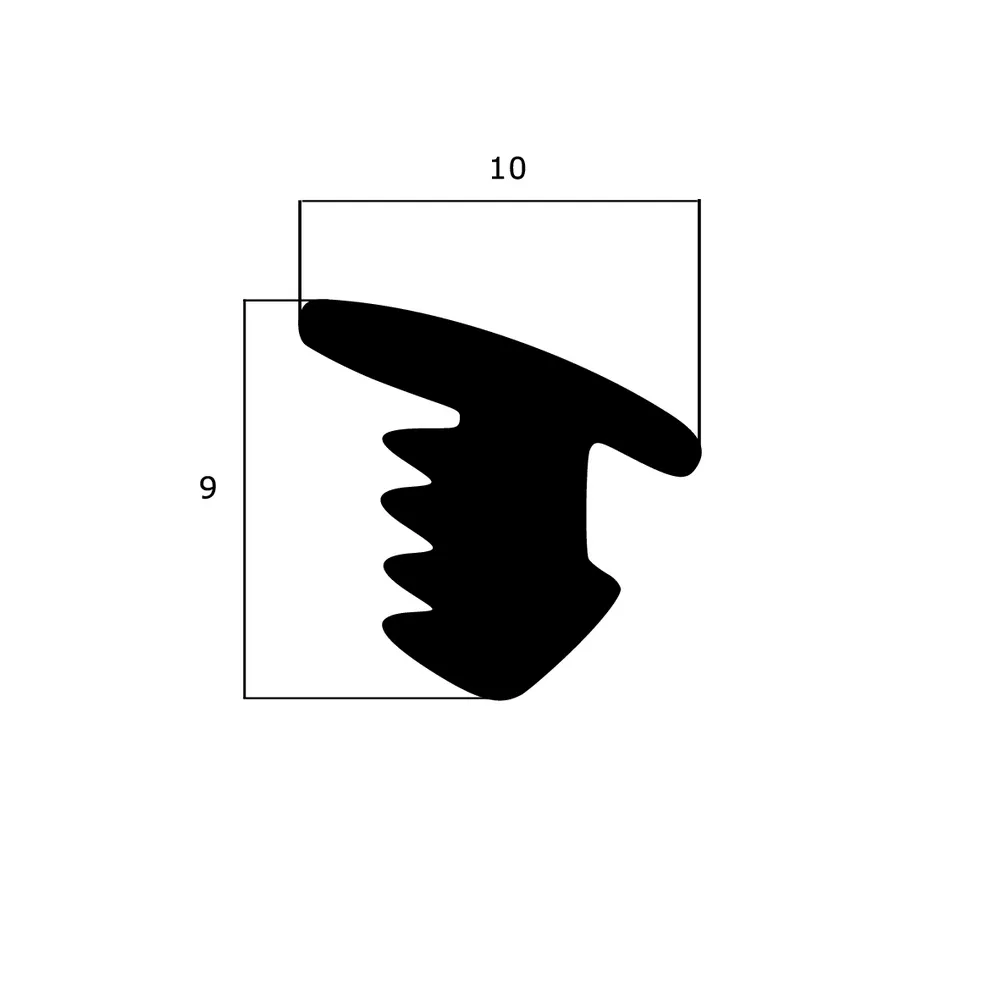Verglasungsdichtungen - Verglasungsdichtung für Fenster | 10 mm Breite | Farbe: grau