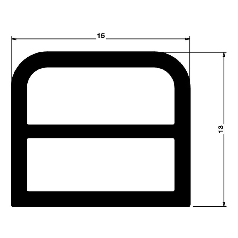 Stahlzargendichtung für Stahlrahmen | 15,5 mm Breite | Farbe: weiß