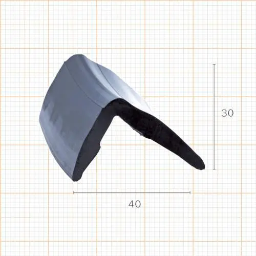 Gummi-Scheuerleisten - Bootsscheuerleistenprofil | Höhe: 30 mm | Farbe: schwarz