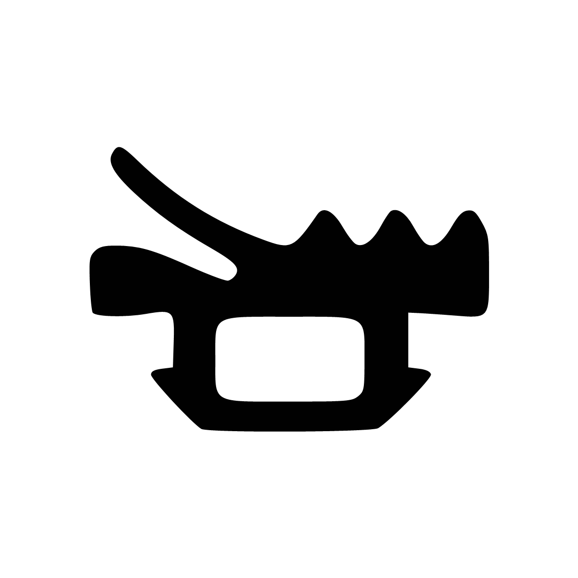 Glasauflage- und Fassadendichtungen - Verglasungsdichtung für Fenster | 14 mm Breite | Farbe: schwarz