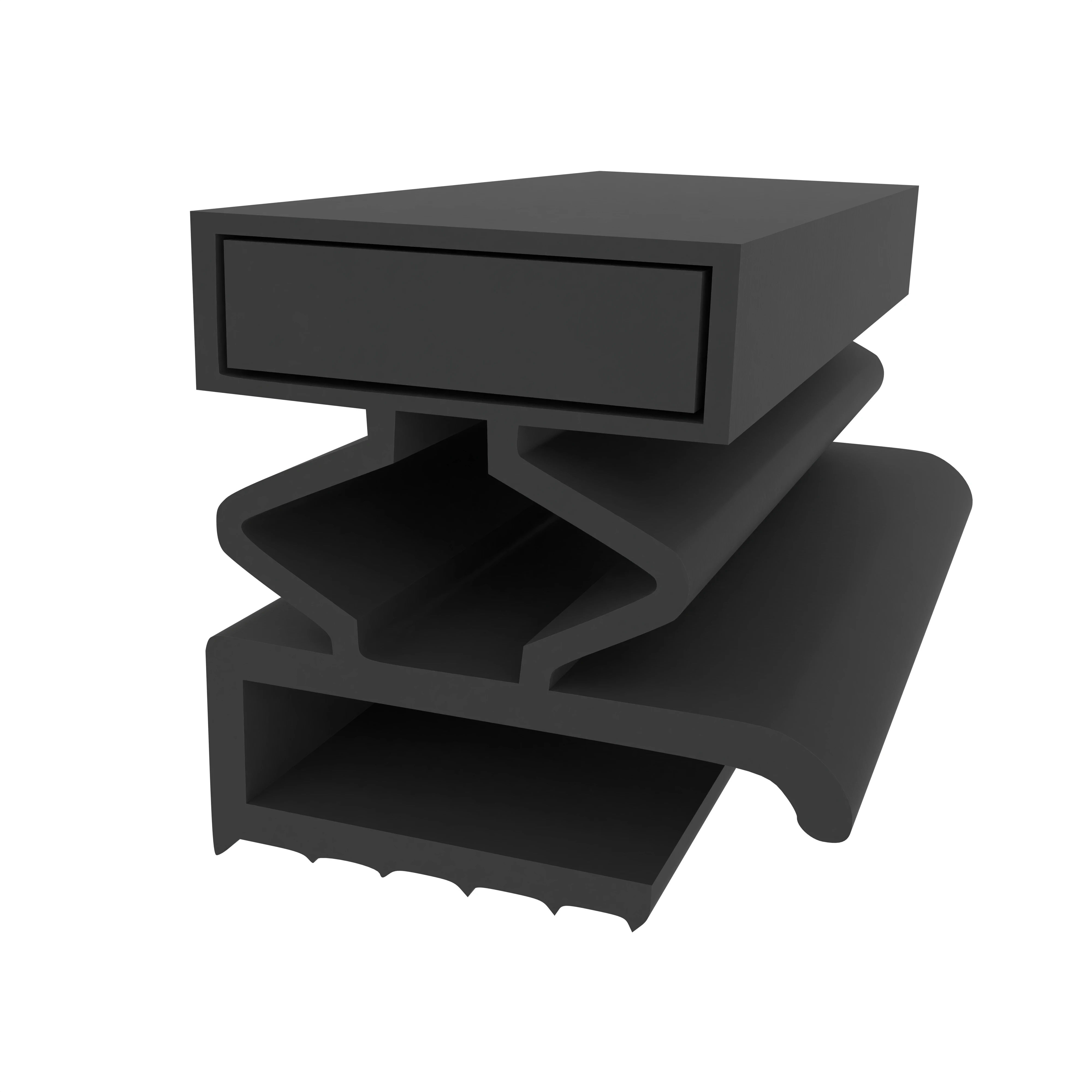Kühlschrankdichtungsrahmen | 16 mm Höhe | Farbe: schwarz