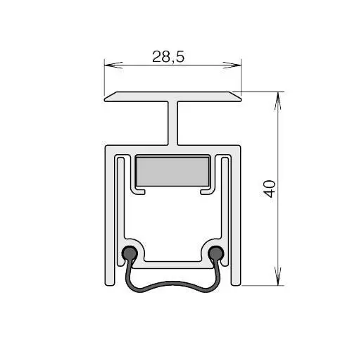 Schall-EX Stadi XL-40 DT Absenkdichtung für Schallschutztüren | Länge: 1200 mm