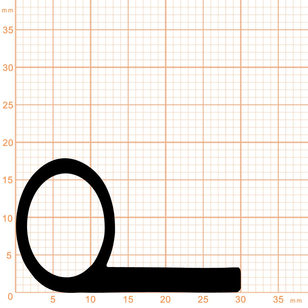 Fahnenprofile - Fahnenprofil | Außen: Ø 18mm | Länge: 30mm