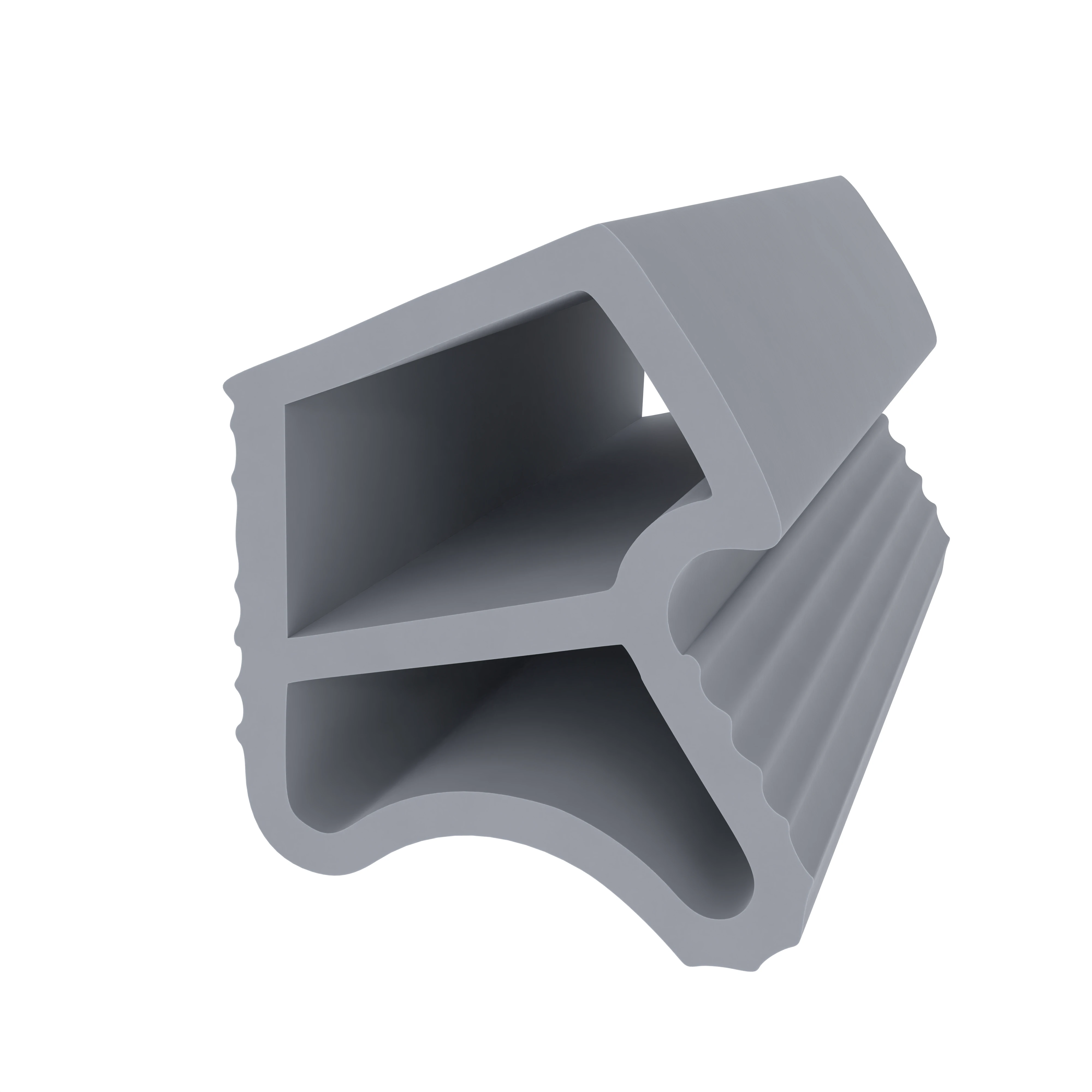 Türrahmen Dichtung - Stahlzargendichtung für Stahltüren | 14 mm Breite | Farbe: grau