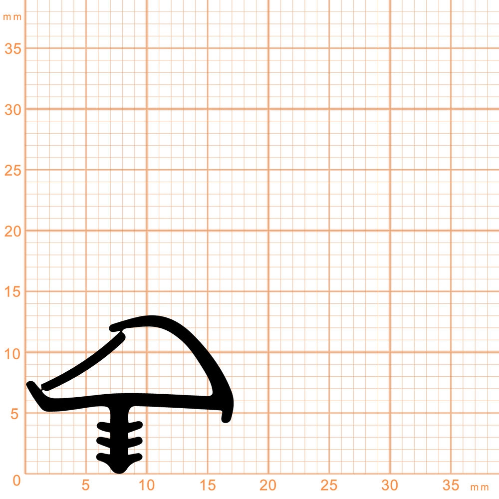 Türrahmen Dichtung - Holzzargendichtung für Haustüren | 14 mm Falzbreite | Farbe: weiß