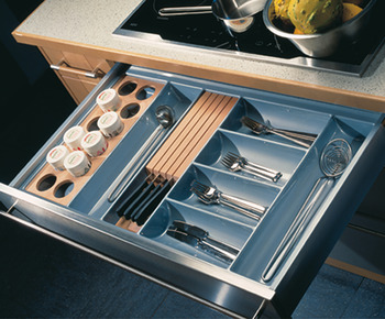 Dichtungsecken - Besteckeinsatz zu Selbstzuschneiden | 500 mm Nennlänge | Farbe: silbergrau