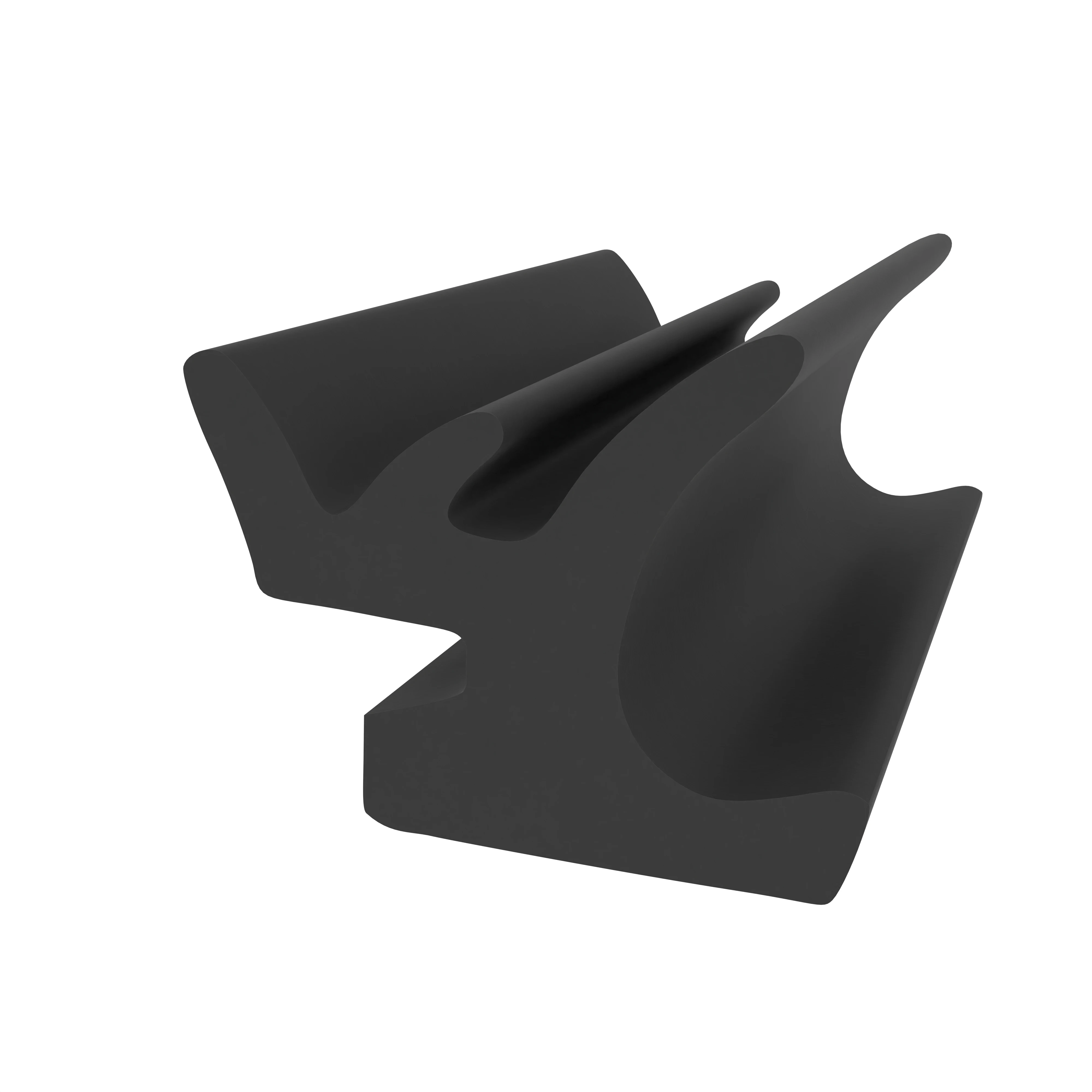 Anschlagdichtung mit Lippe und glattem Fuß | 7 mm Höhe | Farbe: schwarz 