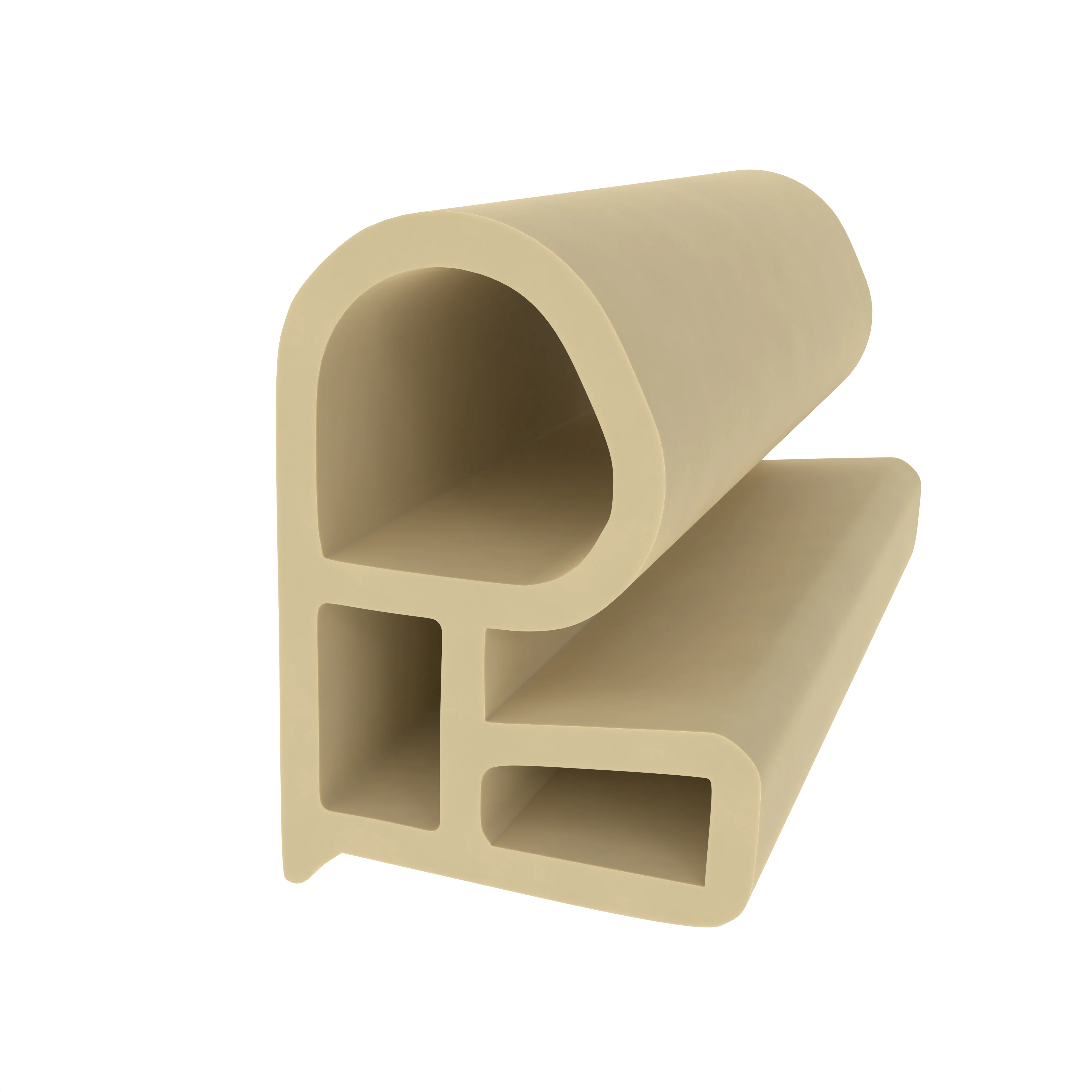 Türrahmen Dichtung - Stahlzargendichtung für Stahltüren | 17,8 mm Höhe | Farbe: beige