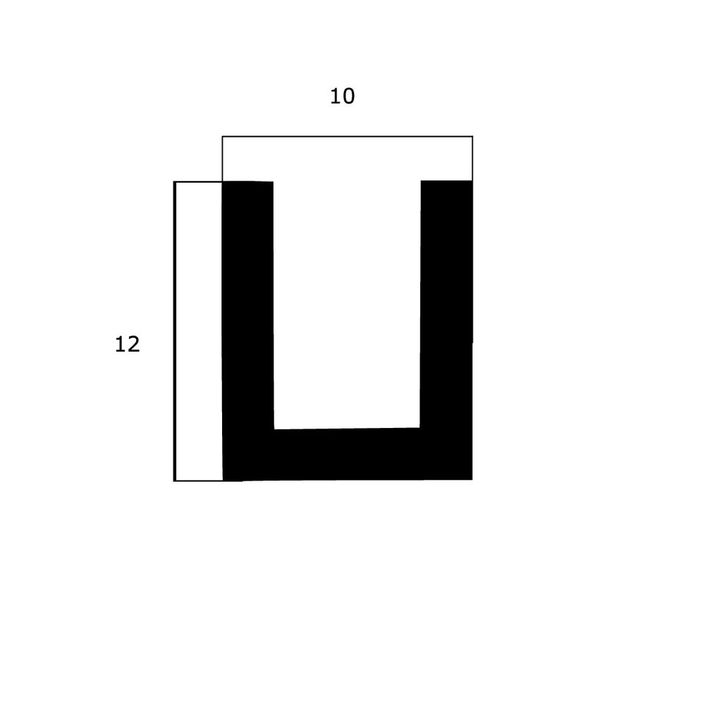 Kantenschutz - Kantenschutzprofil | Höhe: 12 mm | Farbe: schwarz