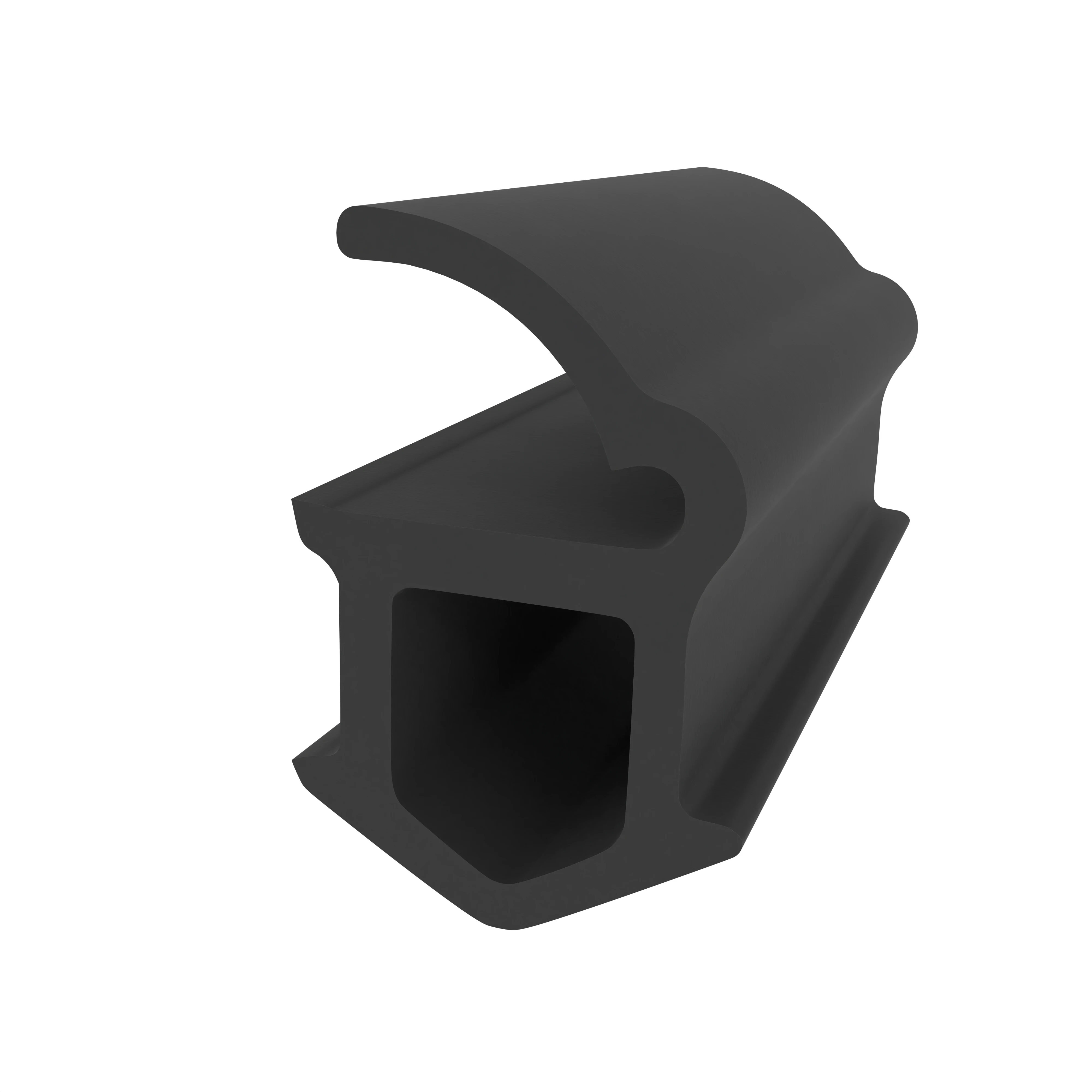 Türrahmen Dichtung - Feuerschutzdichtung für Schwarze S2, S20, S21 und D25 Stahltüren | 17 mm Höhe | Farbe: schwarz