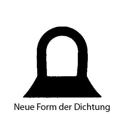 Türrahmen Dichtung - Stahlzargendichtung für Stahlzargen | 17 mm Höhe | Farbe: grau