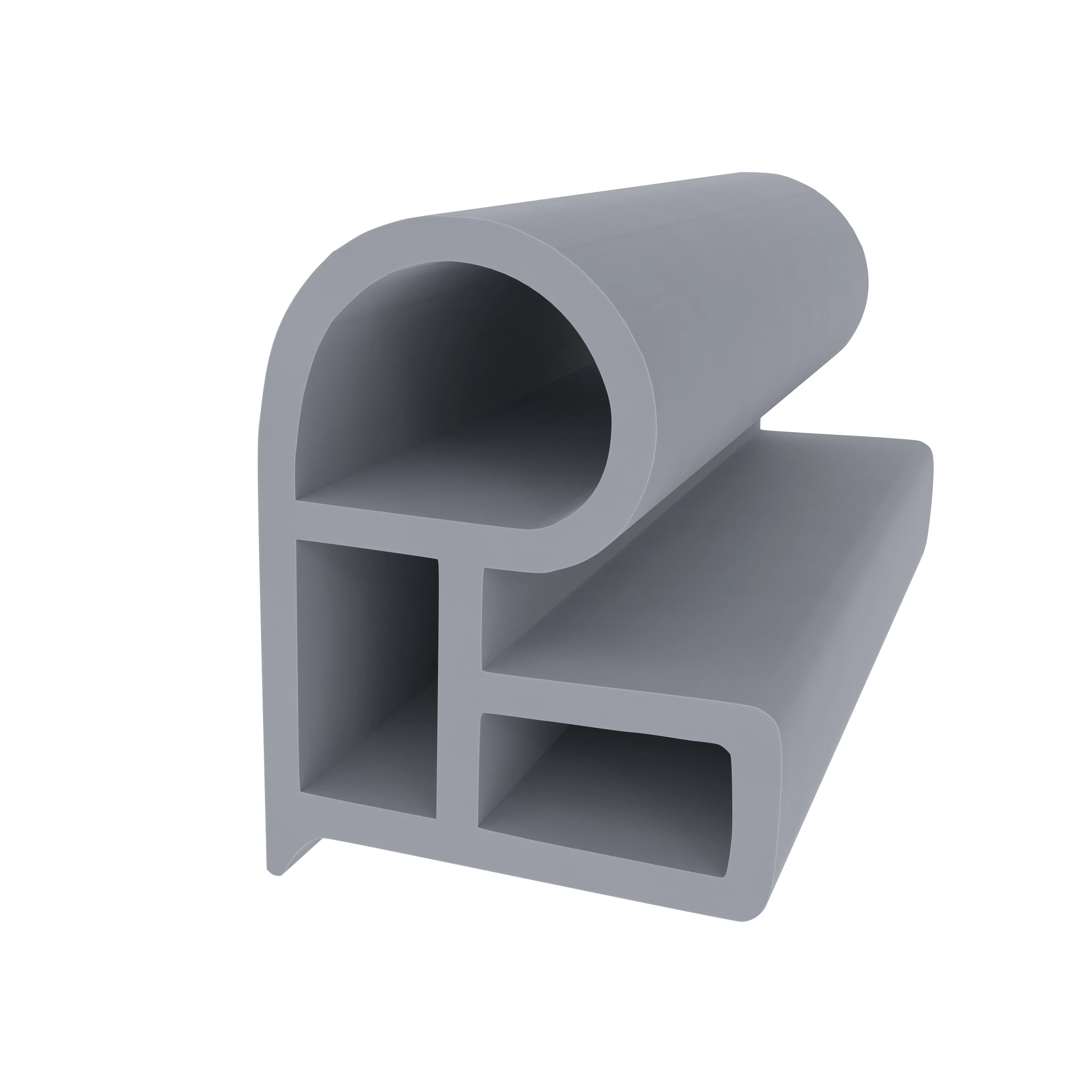 Türrahmen Dichtung - Stahlzargendichtung für Stahlzargen | 14 mm Breite | Farbe: grau