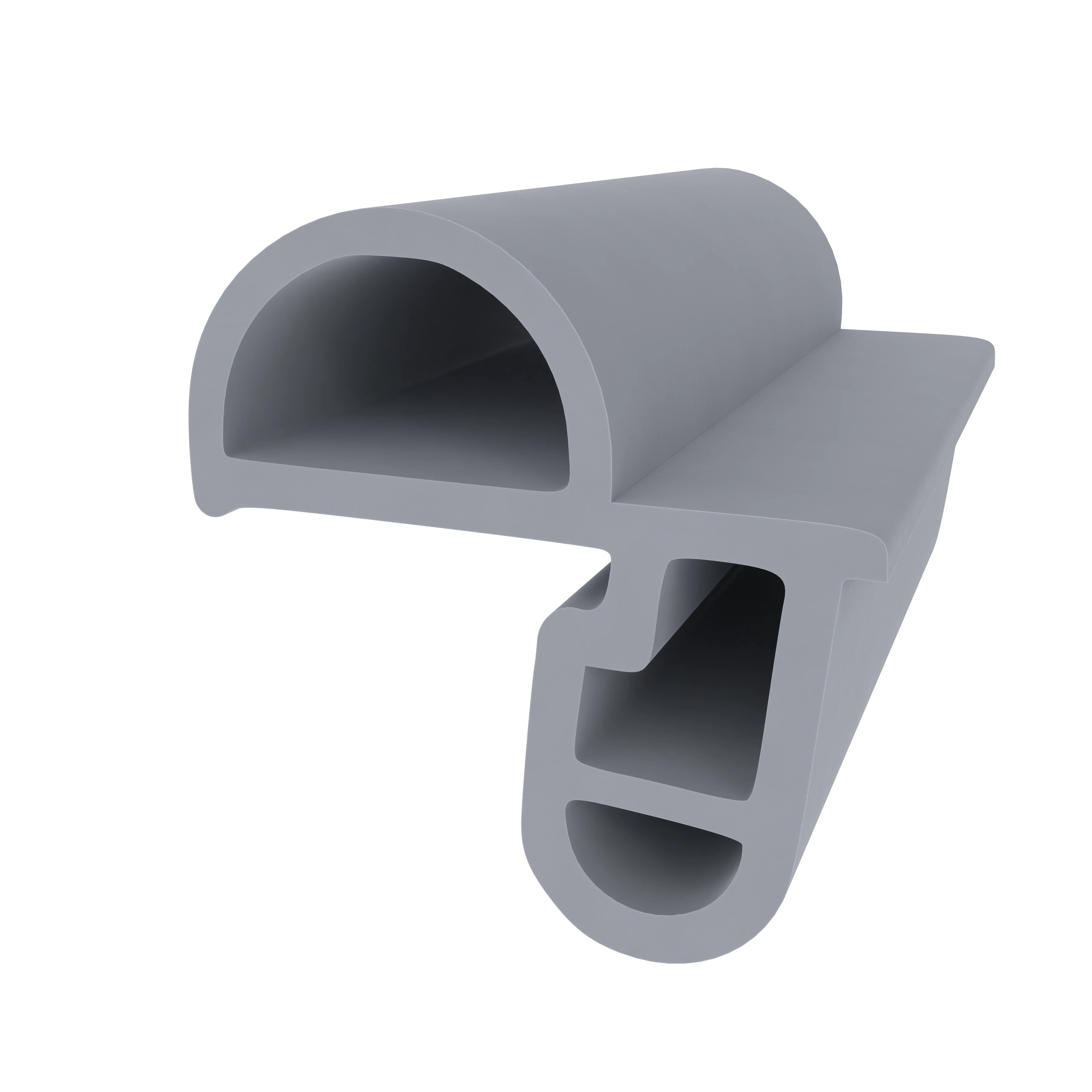 Türrahmen Dichtung - Stahlzargendichtung für Stahltüren | 18 mm Breite | Farbe: grau