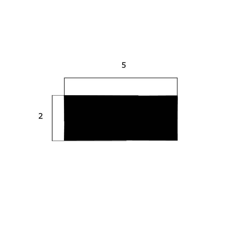 Moosgummi - Moosgummidichtung vierkant | 5 mm Breite | Farbe: schwarz