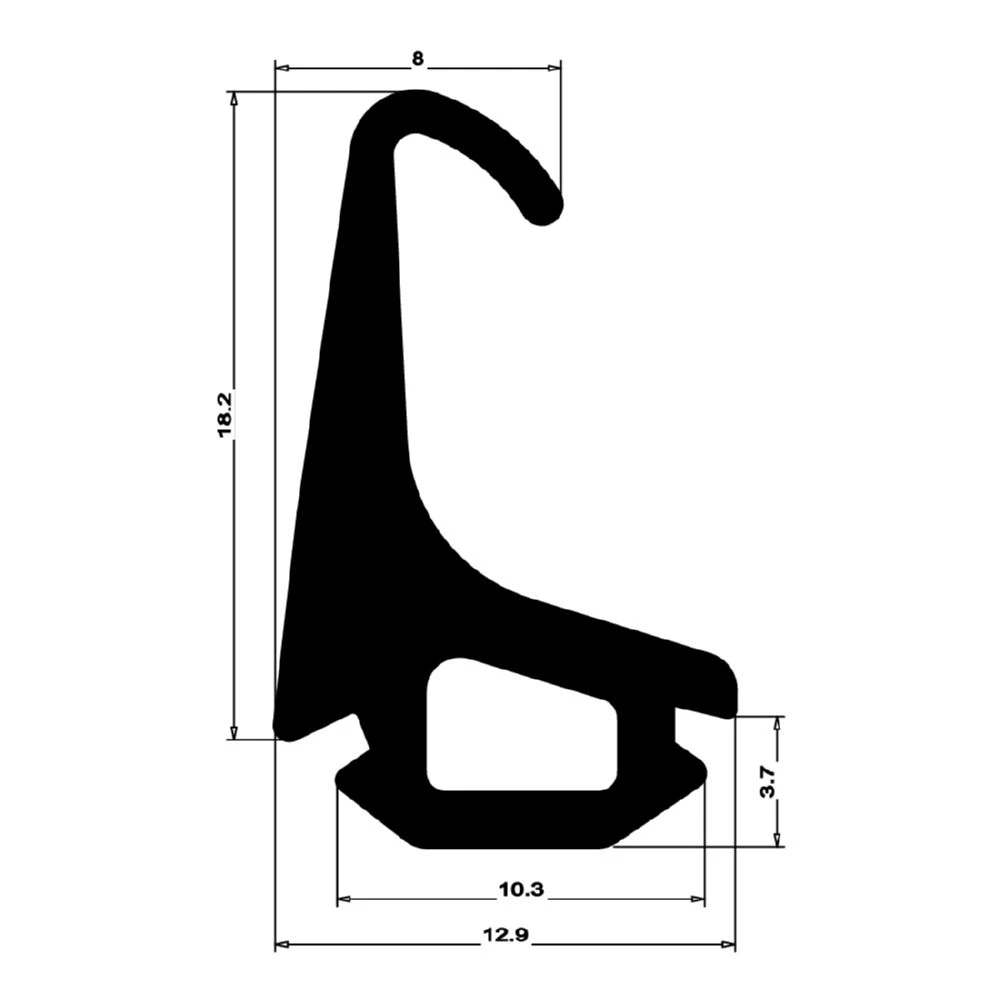 Mitteldichtung für Kunststofffenster | 23 mm Höhe | Farbe: schwarz