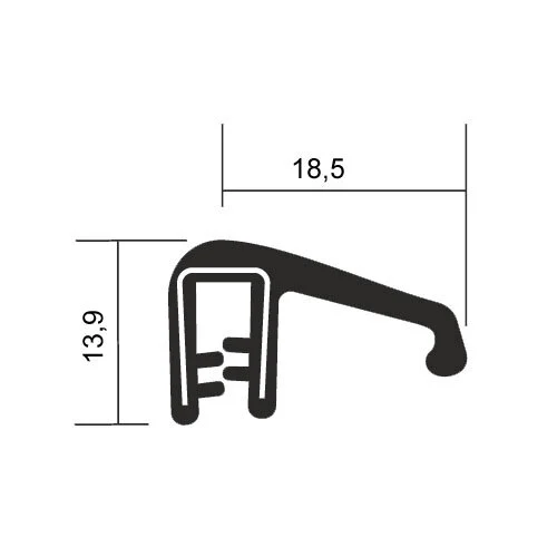 Kantenschutzprofil | Klemmbereich: 1 – 3 mm | Farbe: schwarz