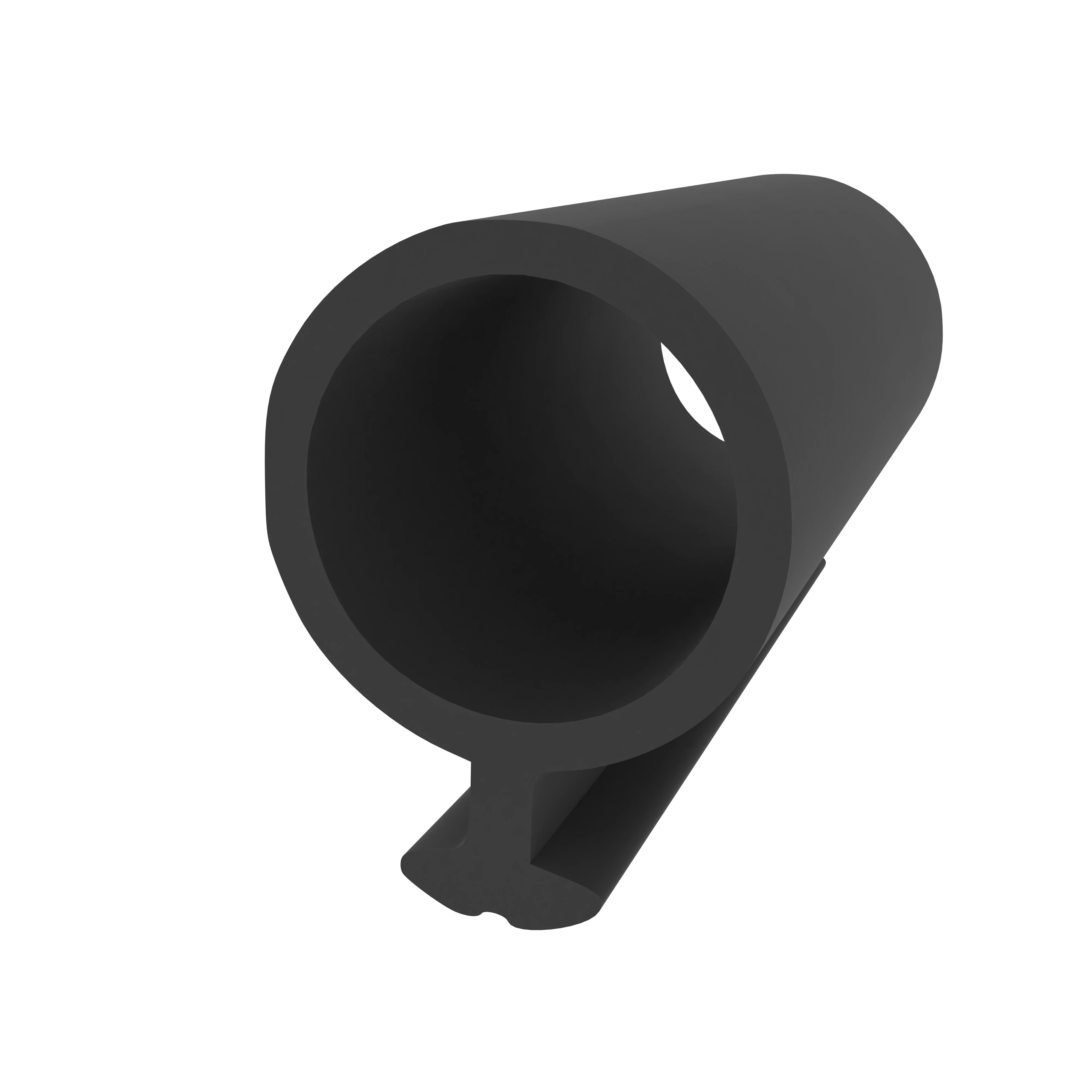 Schlauchdichtungen - Anschlagdichtung mit Schlauch für Fenster | 12 mm Breite | Farbe: schwarz