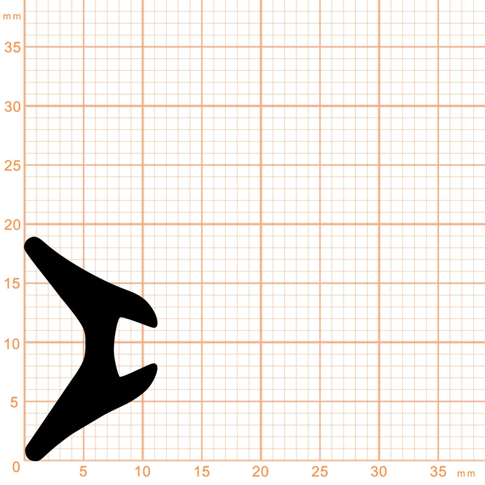 Verglasungsdichtung für Fenster | 11 mm Breite | Farbe: schwarz