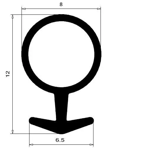 Anschlagdichtung mit Schlauch für Fenster | 8 mm Breite | Farbe: weiß