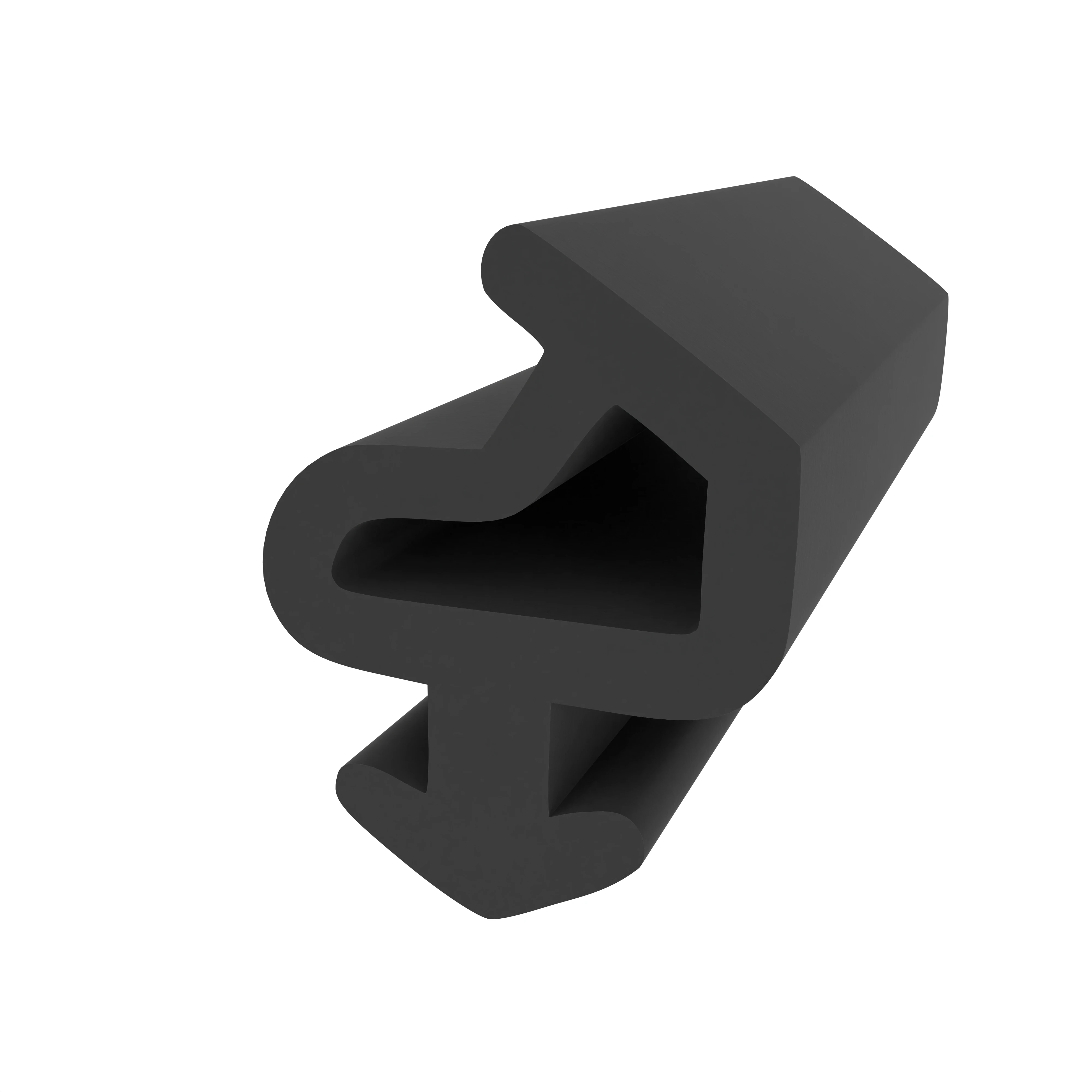 Anschlagdichtung mit Schlauch | 11 mm Höhe | Farbe: schwarz 