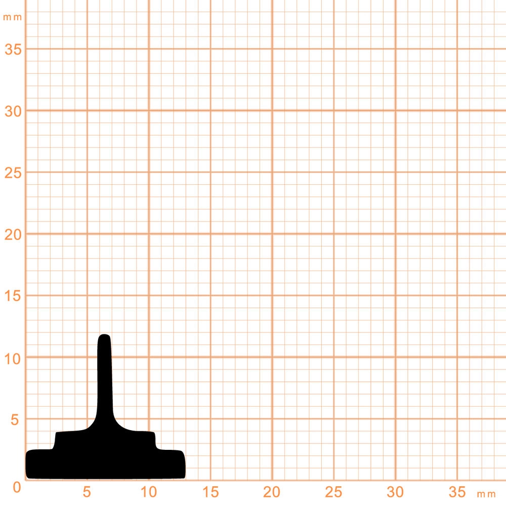 Mitteldichtungen - Mitteldichtung für Metall- und Alufenster | 12 mm Höhe | Farbe: schwarz