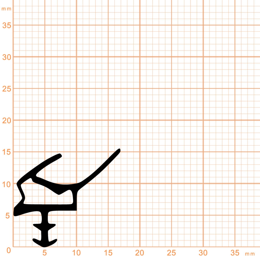 Rauchdichtung Feuerschutzdichtung - Zimmertürdichtung für Haustüren | 15,5 mm Höhe | Farbe: weiß