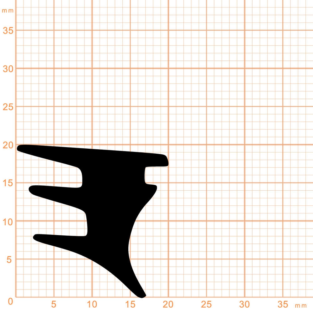 Verglasungsdichtungen - Verglasungsdichtung für Fenster | 20 mm Breite | Farbe: schwarz