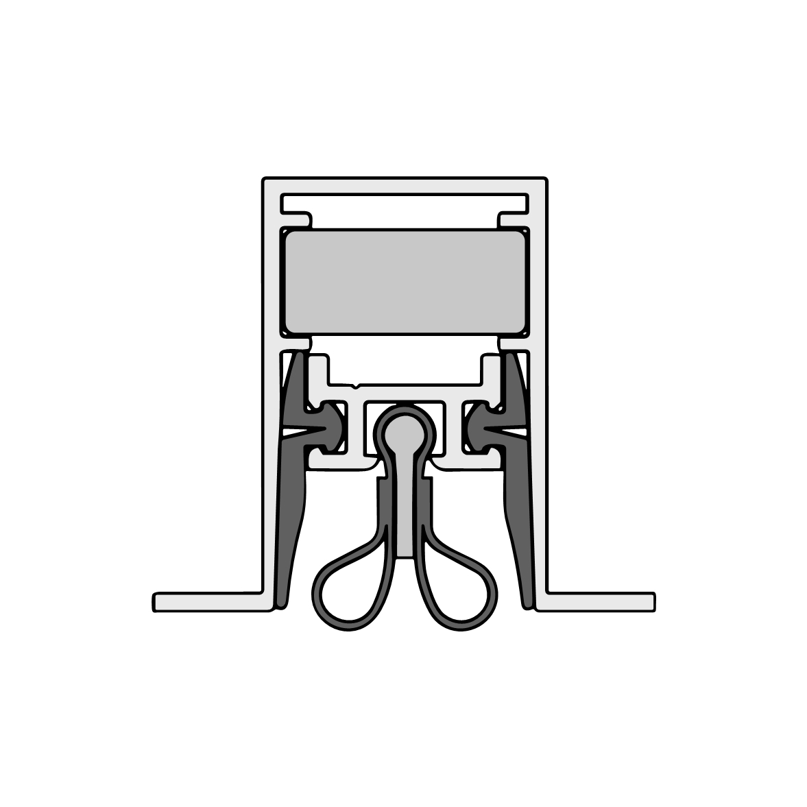 Schall-Ex Strahlenschutz OS | 958 mm einseitig in alu-werkblank