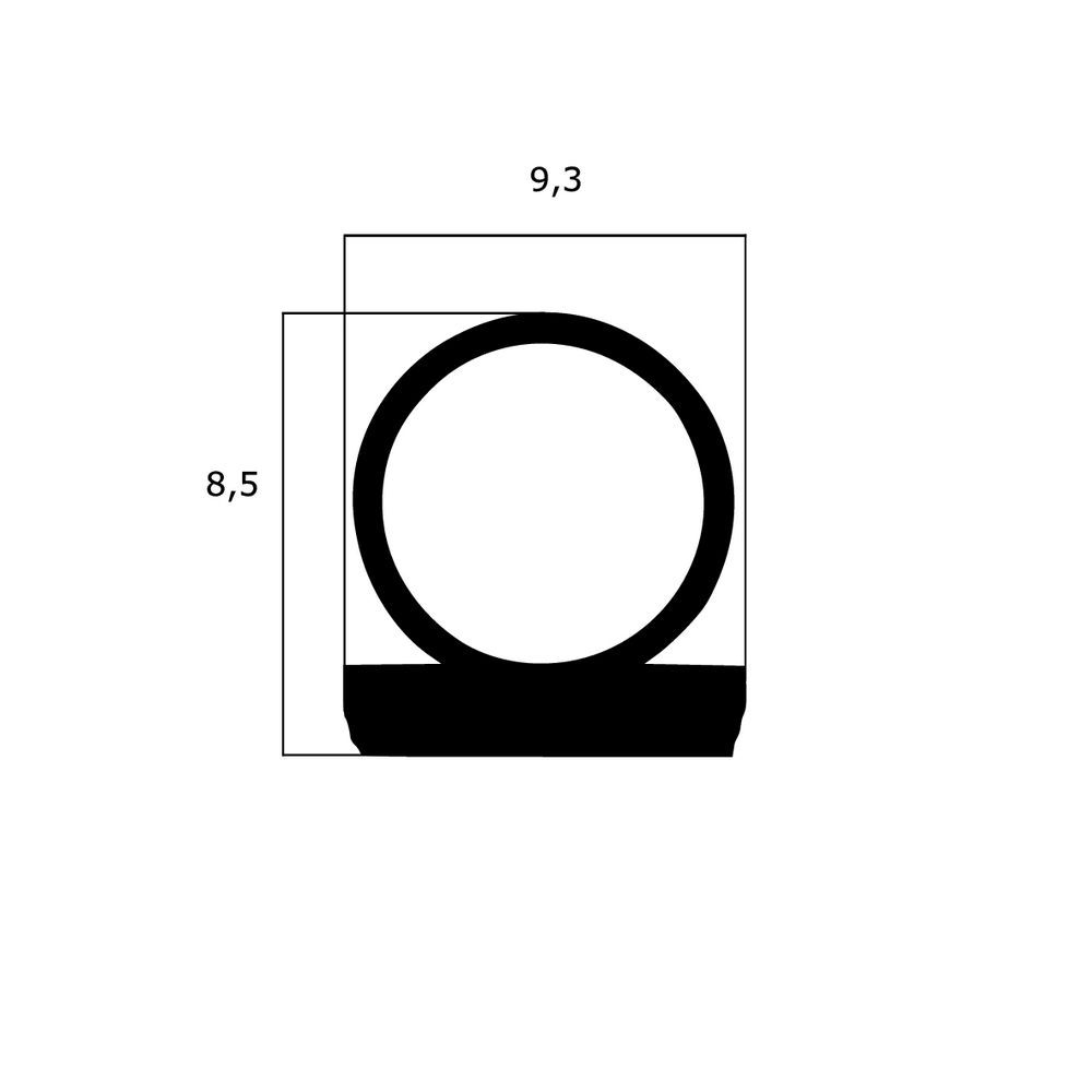 Türdichtung selbstklebend - Klebedichtung  für Türen und Fenster | 8,5 mm Breite | Farbe: weiß