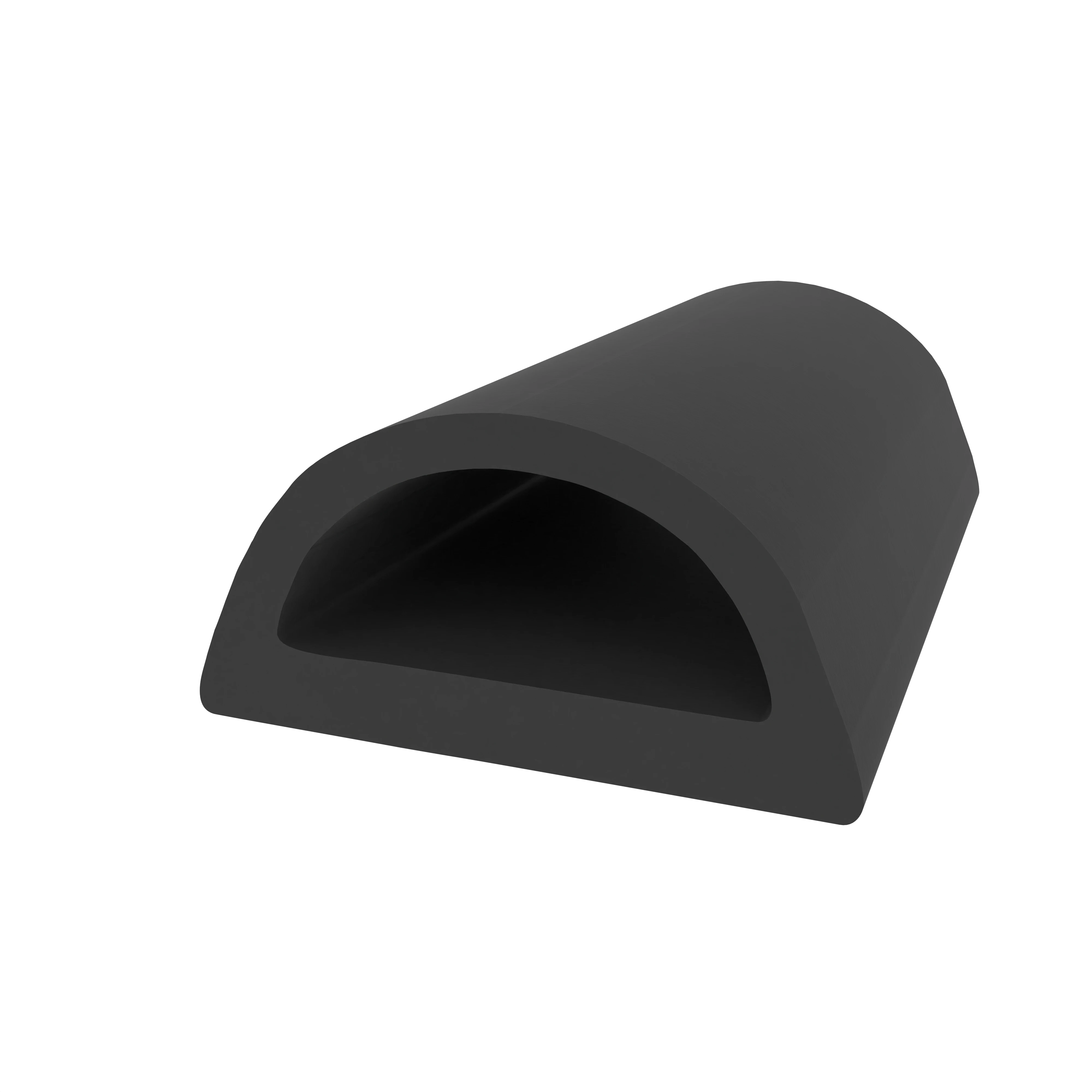 Lippendichtungen - Anschlagdichtung mit Schlauch für Fenster | 18 mm Breite | Farbe: schwarz