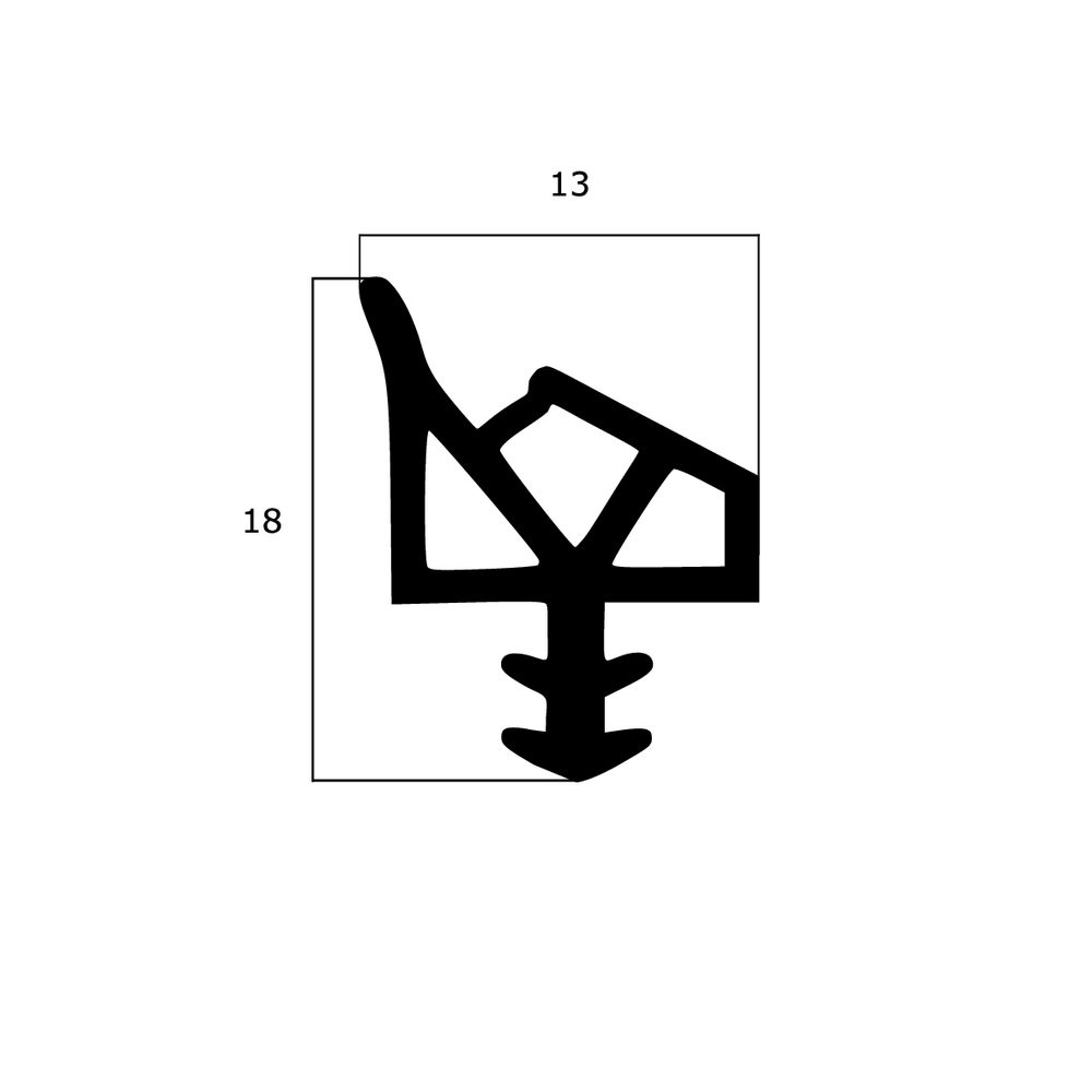 Türrahmen Dichtung - Holzzargendichtung für Holztüren | 12 mm Falzbreite | Farbe: beige